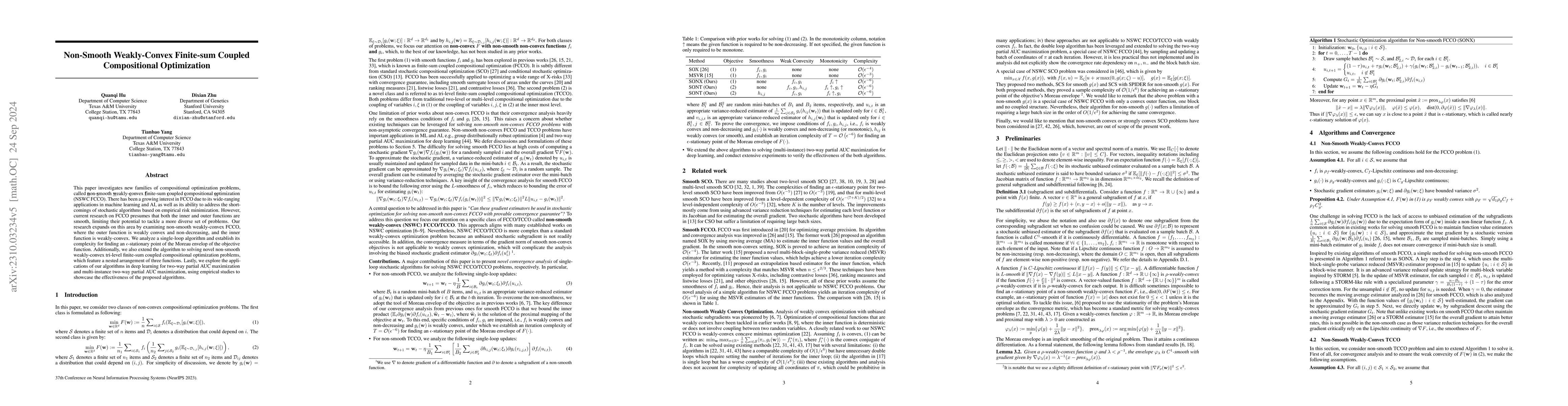 Thumbnail for Non-Smooth Weakly-Convex Finite-sum Coupled Compositional Optimization