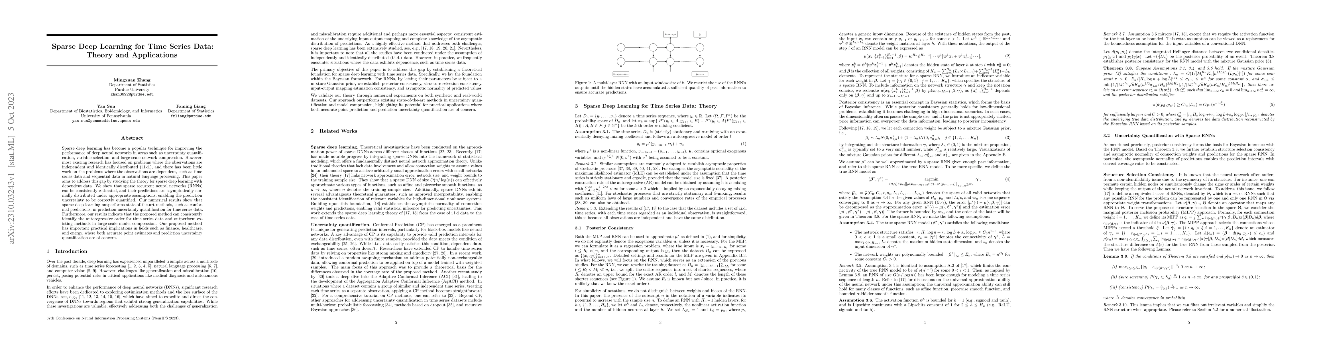 Thumbnail for Sparse Deep Learning for Time Series Data: Theory and Applications