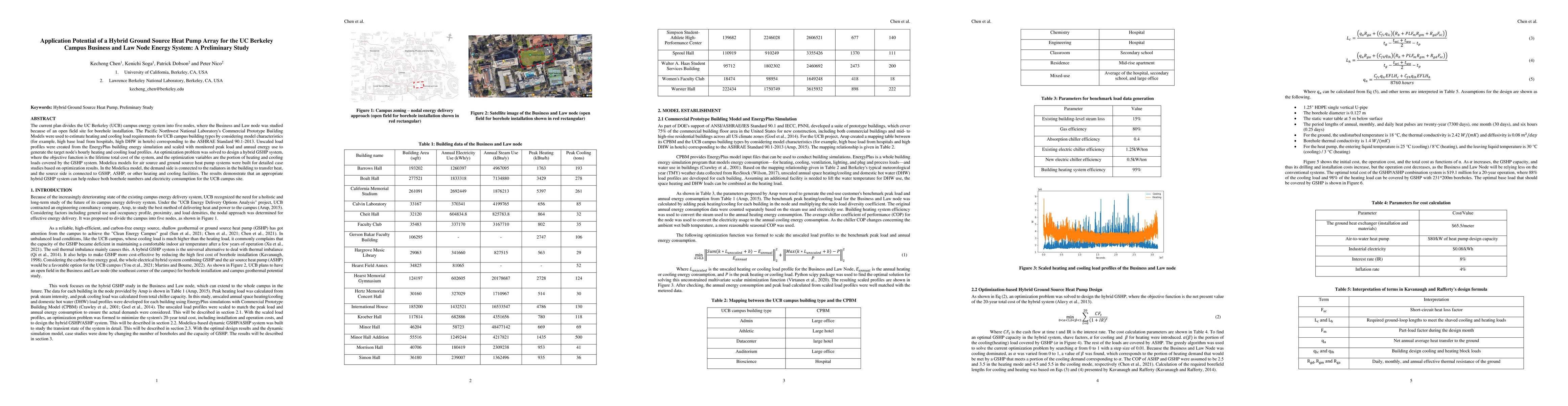 Thumbnail for Application Potential of a Hybrid Ground Source Heat Pump Array for the
  UC Berkeley Campus Business and Law Node Energy System: A Preliminary Study