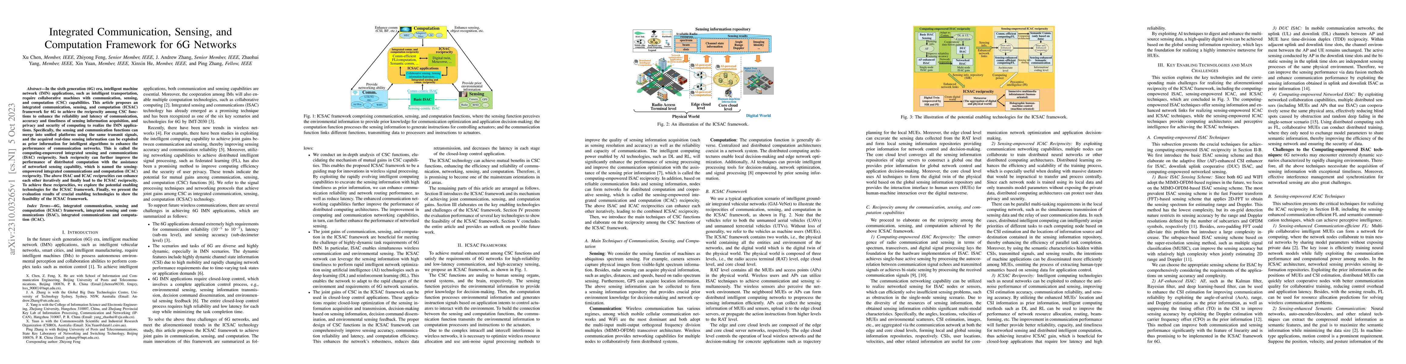 Thumbnail for Integrated Communication, Sensing, and Computation Framework for 6G
  Networks
