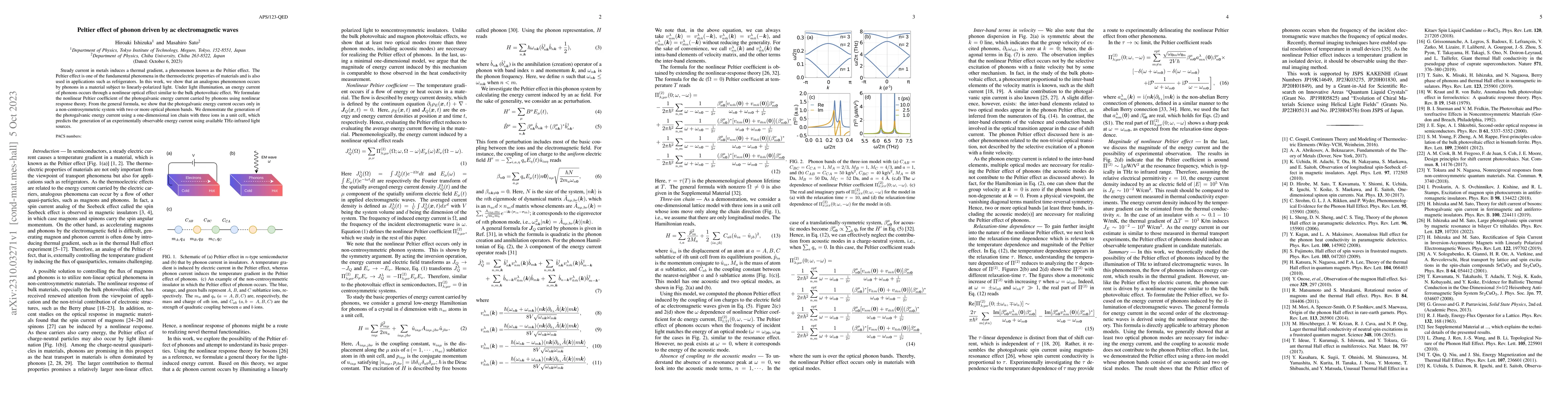 Thumbnail for Peltier effect of phonon driven by ac electromagnetic waves