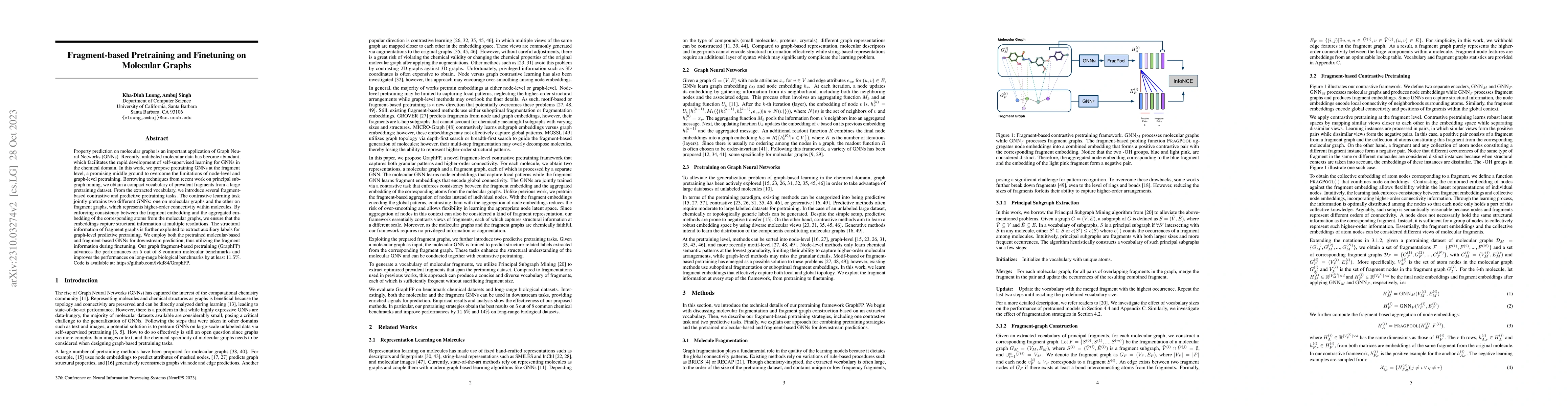 Thumbnail for Fragment-based Pretraining and Finetuning on Molecular Graphs