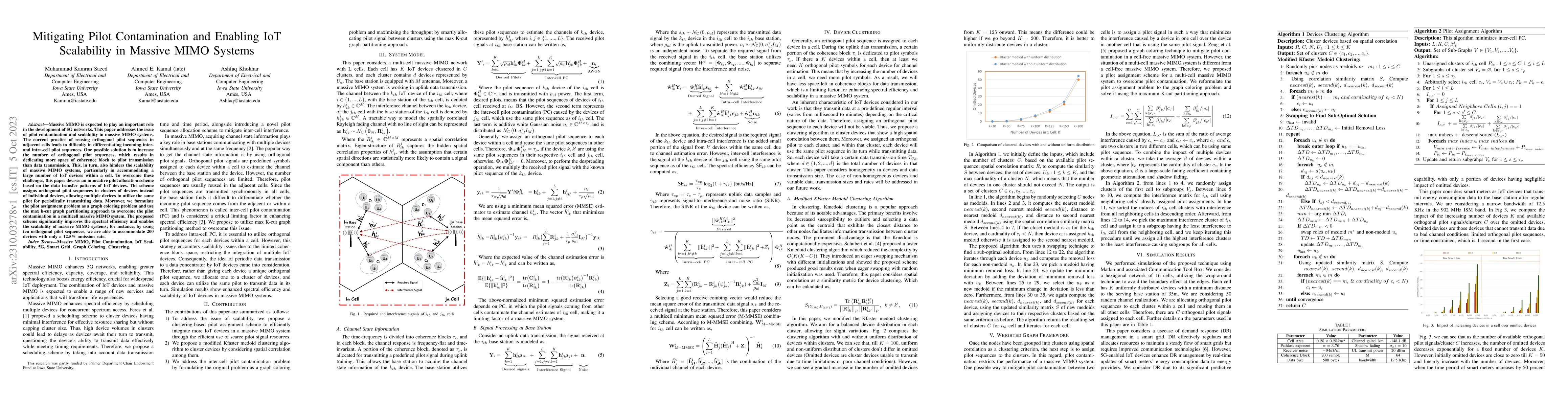 Thumbnail for Mitigating Pilot Contamination and Enabling IoT Scalability in Massive
  MIMO Systems