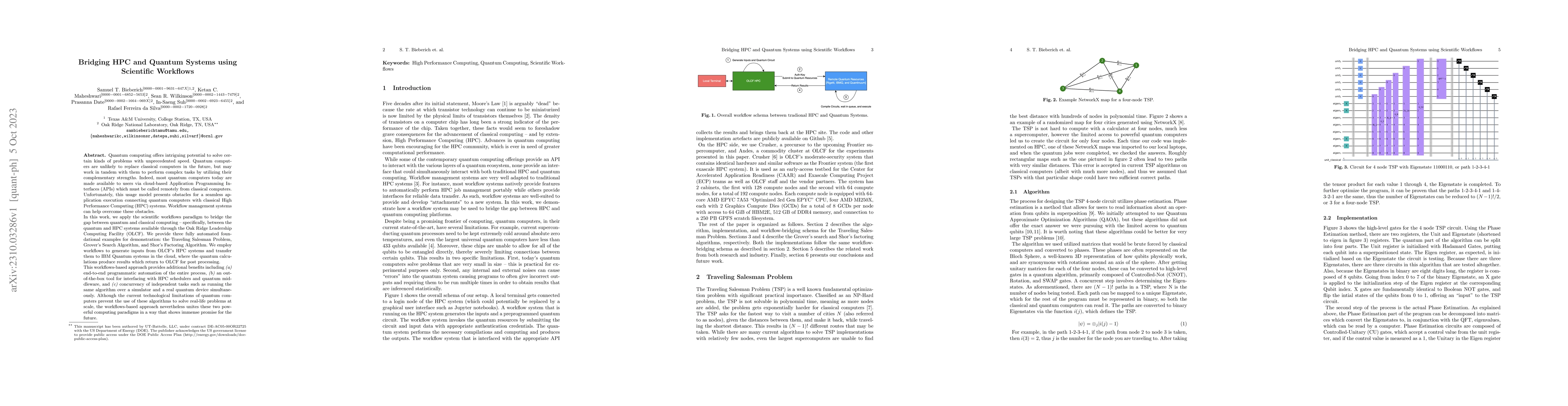 Thumbnail for Bridging HPC and Quantum Systems using Scientific Workflows