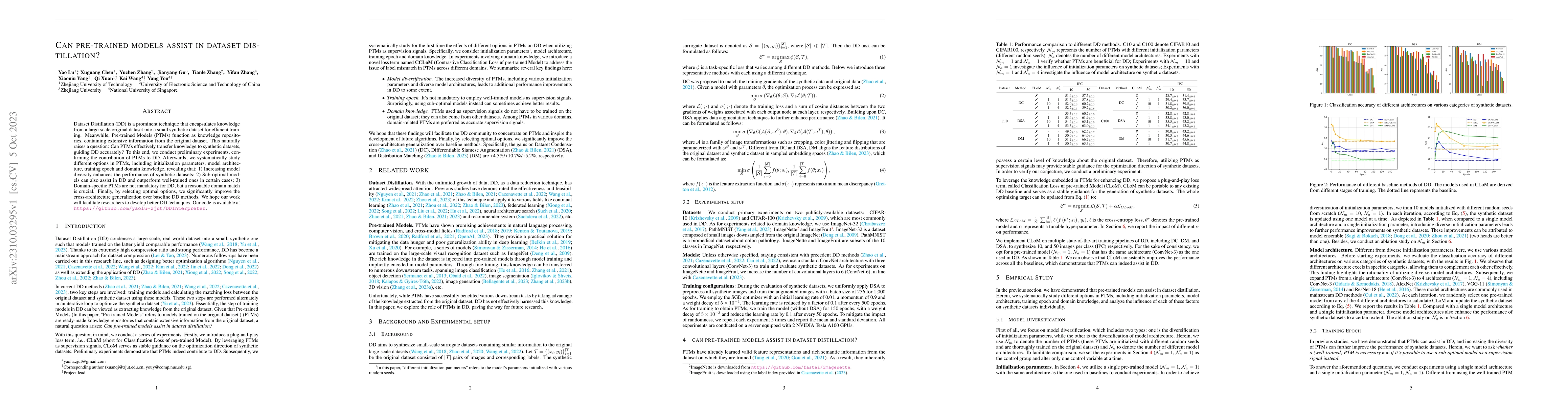 Thumbnail for Can pre-trained models assist in dataset distillation?