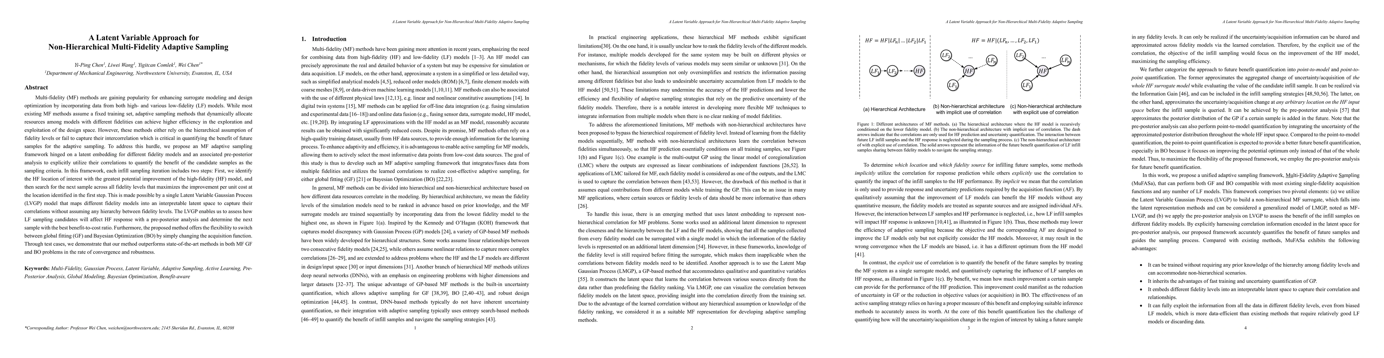 Thumbnail for A Latent Variable Approach for Non-Hierarchical Multi-Fidelity Adaptive
  Sampling