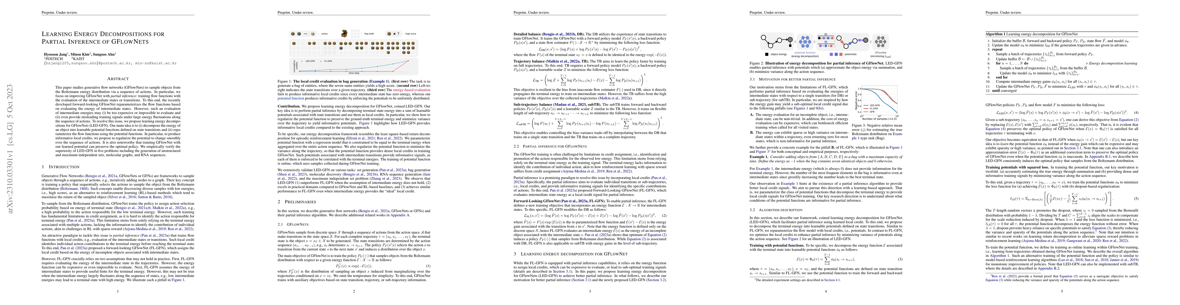 Thumbnail for Learning Energy Decompositions for Partial Inference of GFlowNets