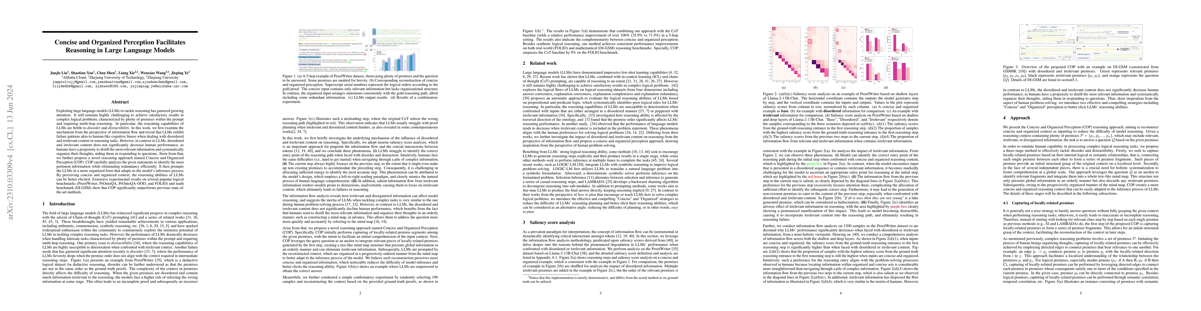 Thumbnail for Concise and Organized Perception Facilitates Reasoning in Large Language
  Models