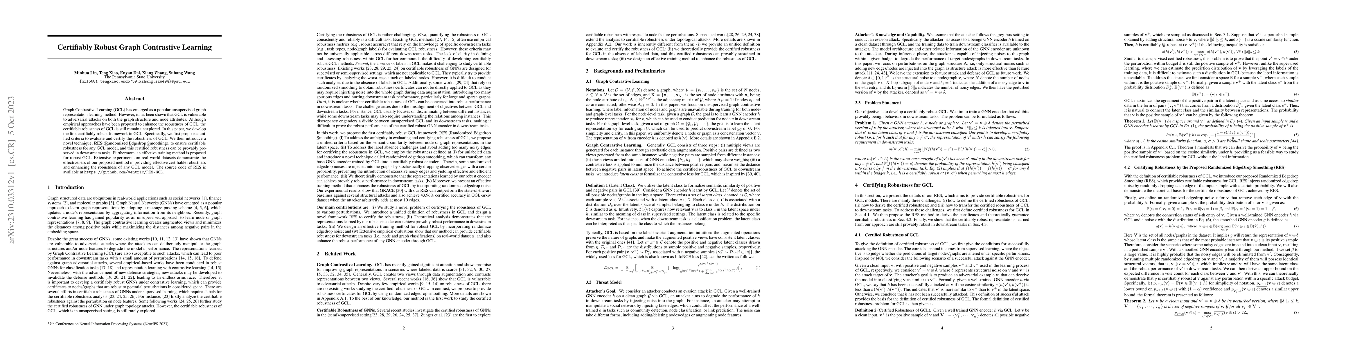 Thumbnail for Certifiably Robust Graph Contrastive Learning