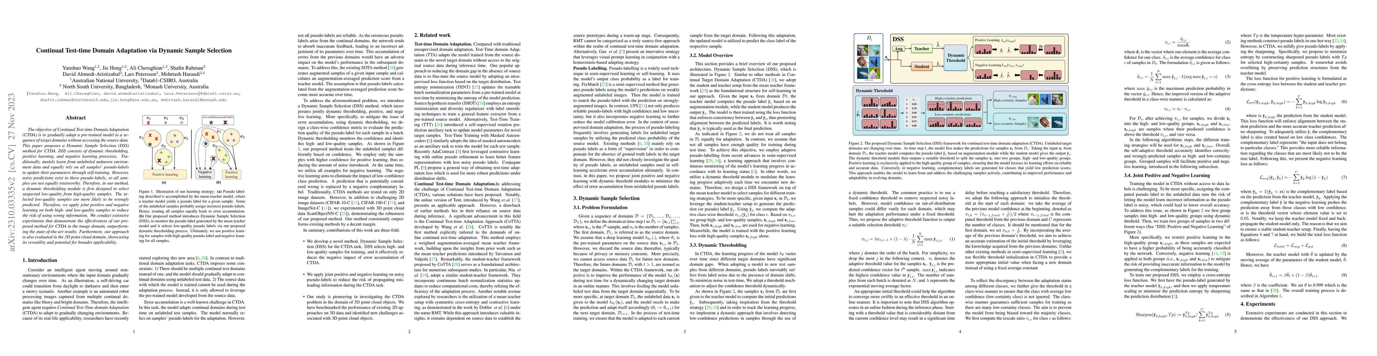 Thumbnail for Continual Test-time Domain Adaptation via Dynamic Sample Selection