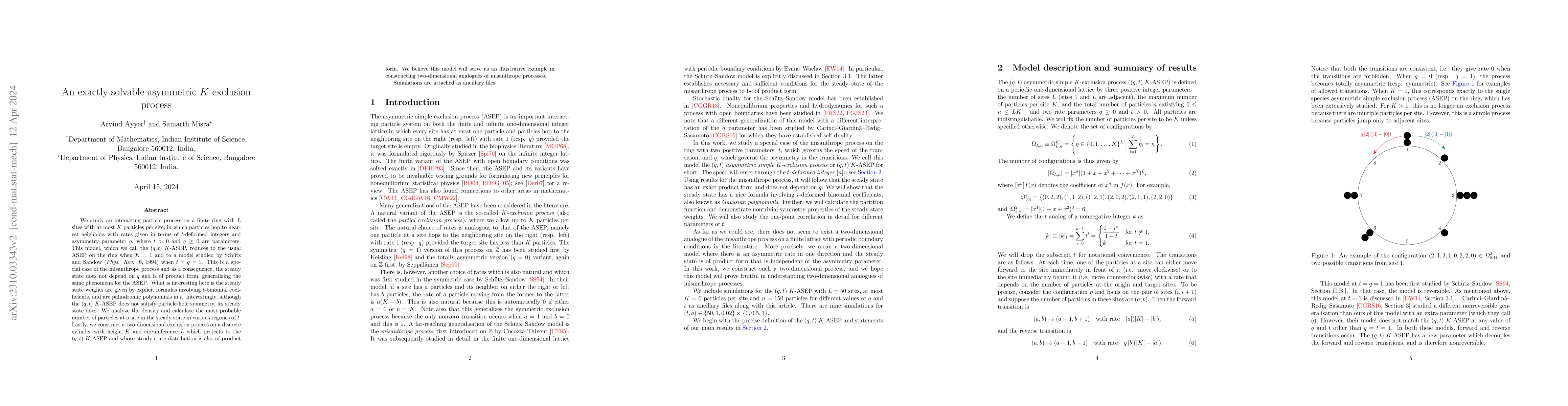 Thumbnail for An exactly solvable asymmetric $K$-exclusion process