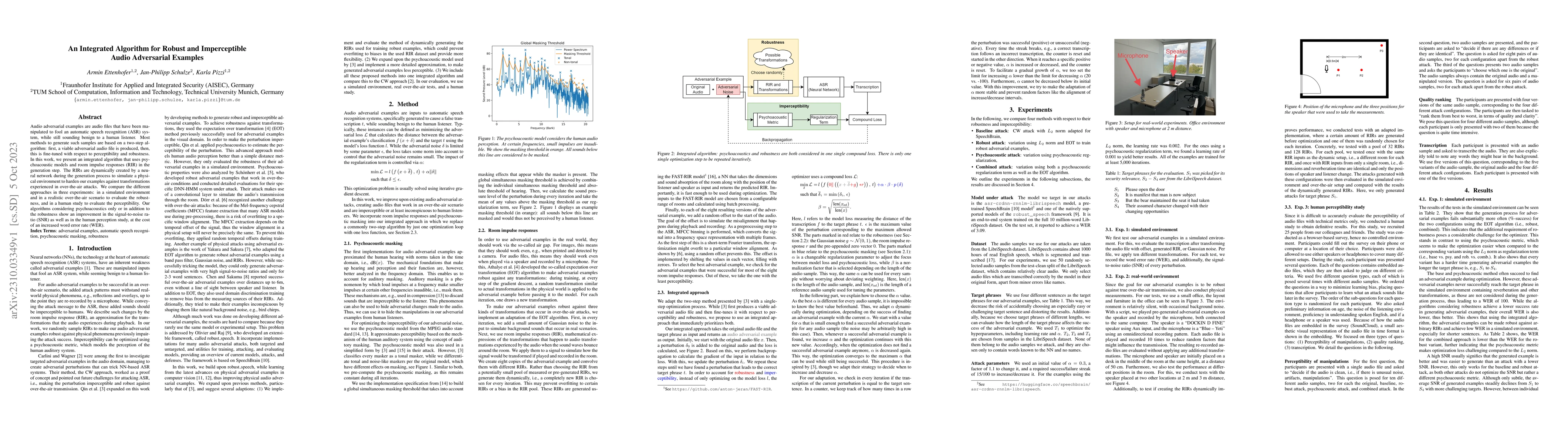 Thumbnail for An Integrated Algorithm for Robust and Imperceptible Audio Adversarial
  Examples