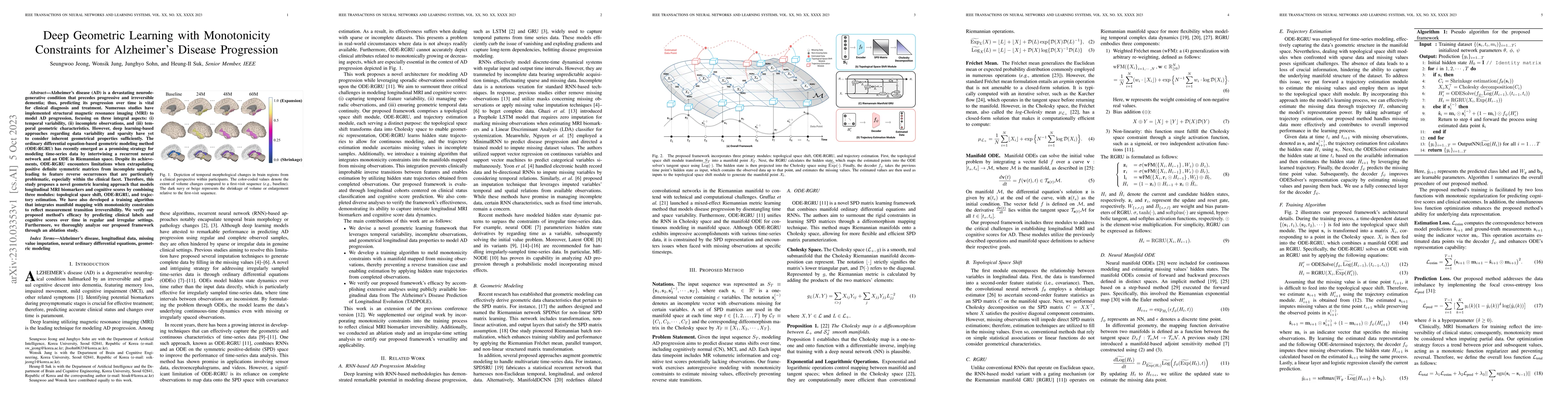 Thumbnail for Deep Geometric Learning with Monotonicity Constraints for Alzheimer's
  Disease Progression