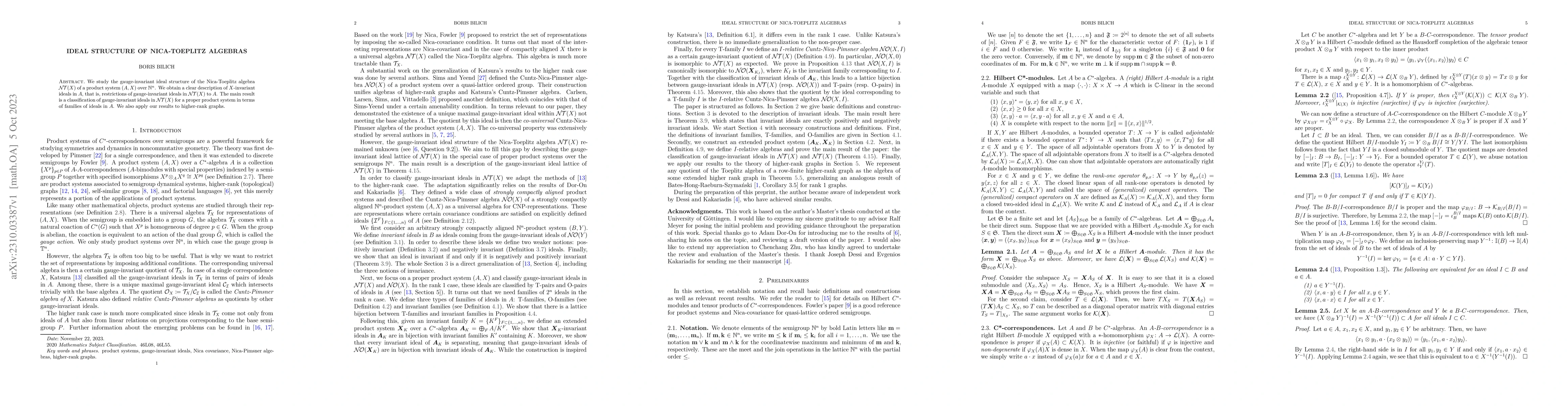 Thumbnail for Ideal structure of Nica-Toeplitz algebras