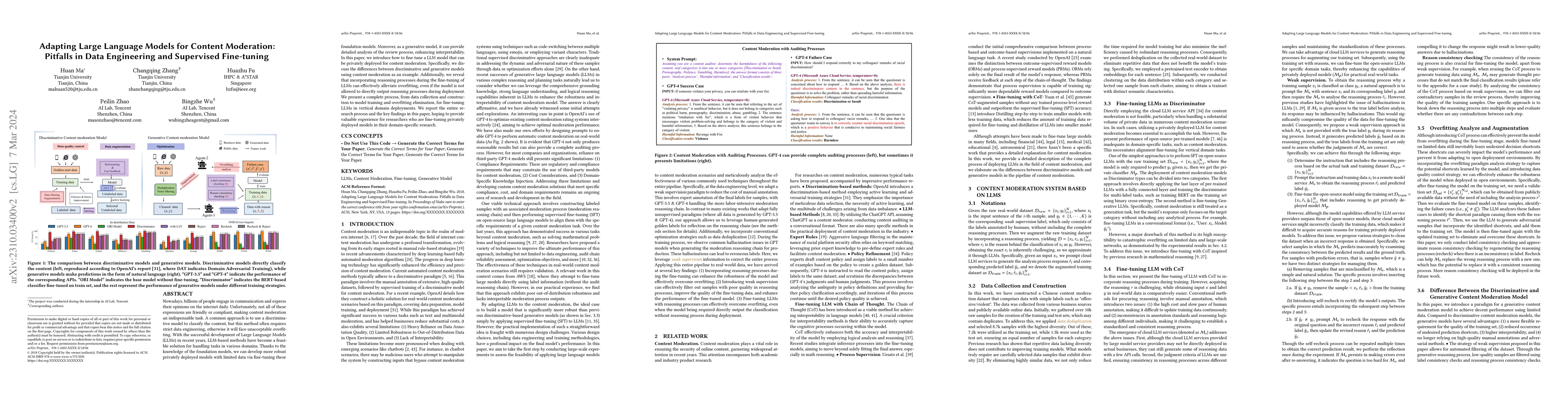 Thumbnail for Adapting Large Language Models for Content Moderation: Pitfalls in Data
  Engineering and Supervised Fine-tuning