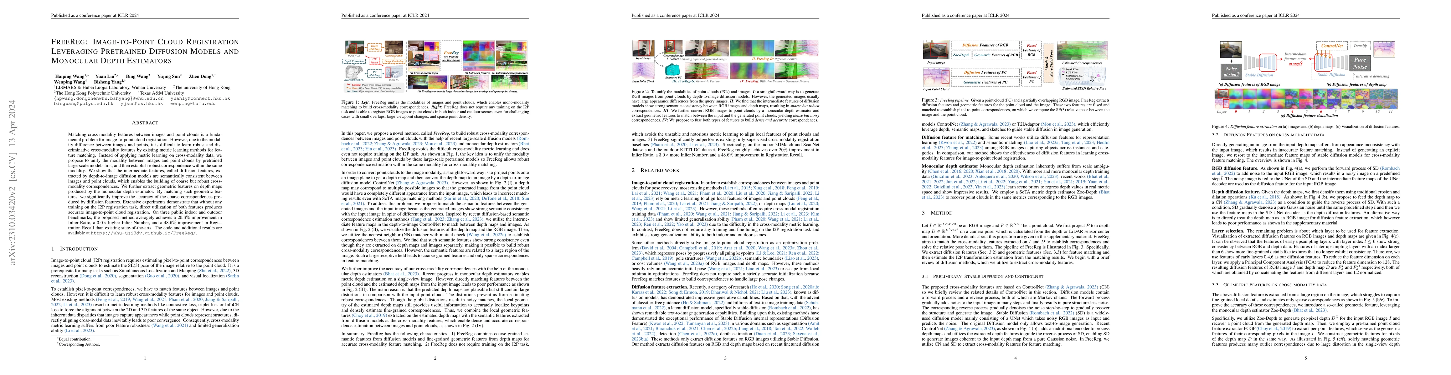 Thumbnail for FreeReg: Image-to-Point Cloud Registration Leveraging Pretrained
  Diffusion Models and Monocular Depth Estimators