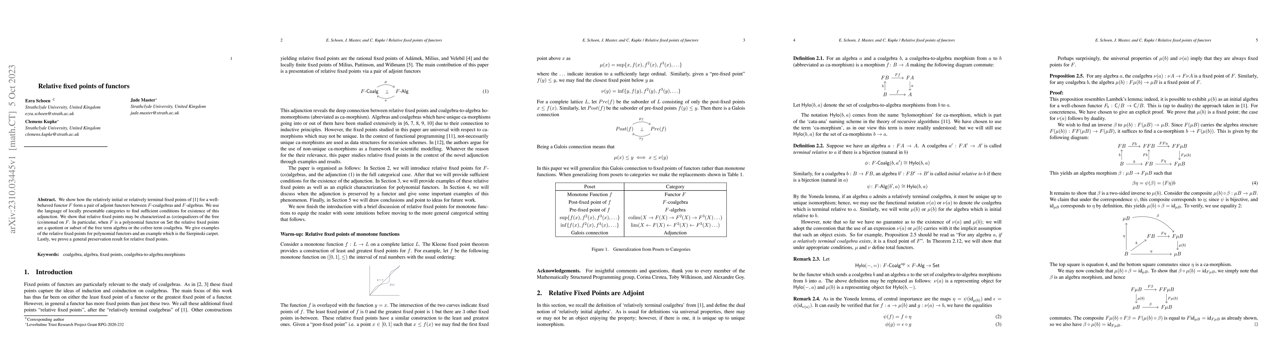 Thumbnail for Relative fixed points of functors
