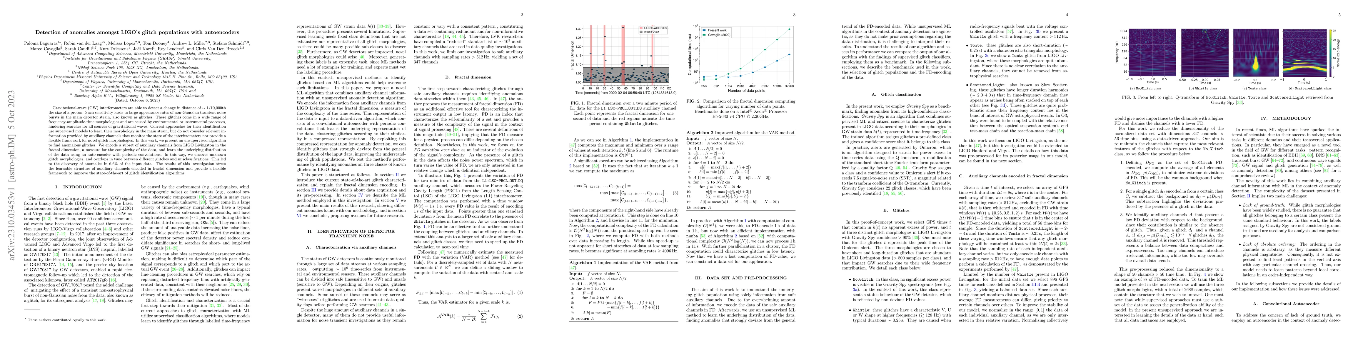 Thumbnail for Detection of anomalies amongst LIGO's glitch populations with
  autoencoders