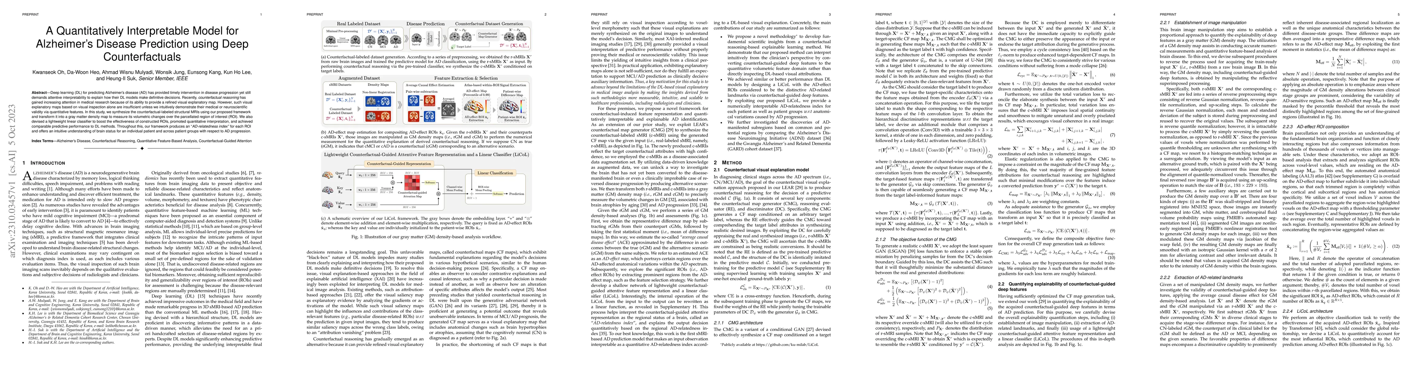 Thumbnail for A Quantitatively Interpretable Model for Alzheimer's Disease Prediction
  Using Deep Counterfactuals