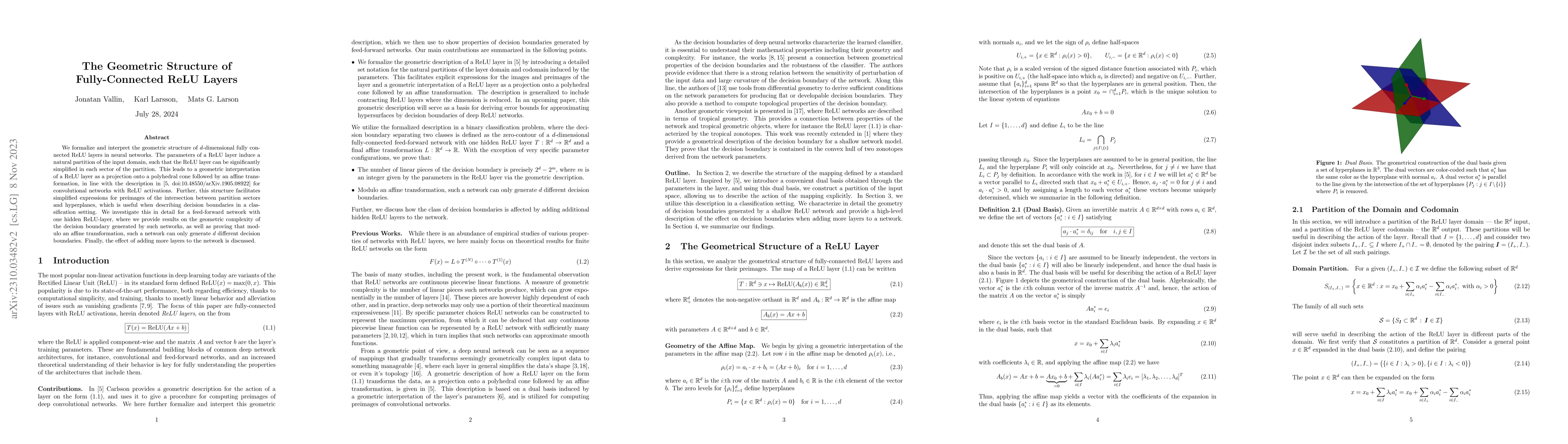 Thumbnail for The Geometric Structure of Fully-Connected ReLU Layers