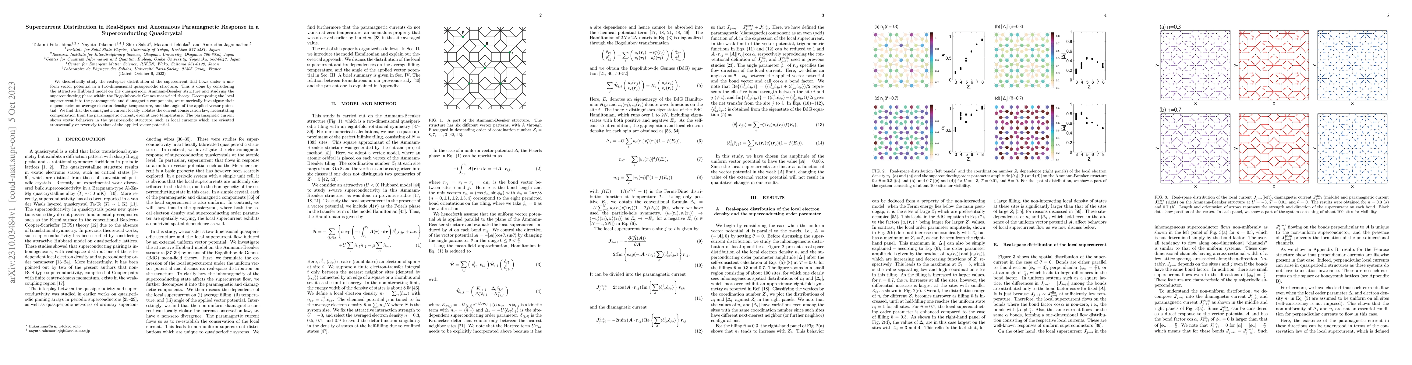 Thumbnail for Supercurrent Distribution in Real-Space and Anomalous Paramagnetic
  Response in a Superconducting Quasicrystal