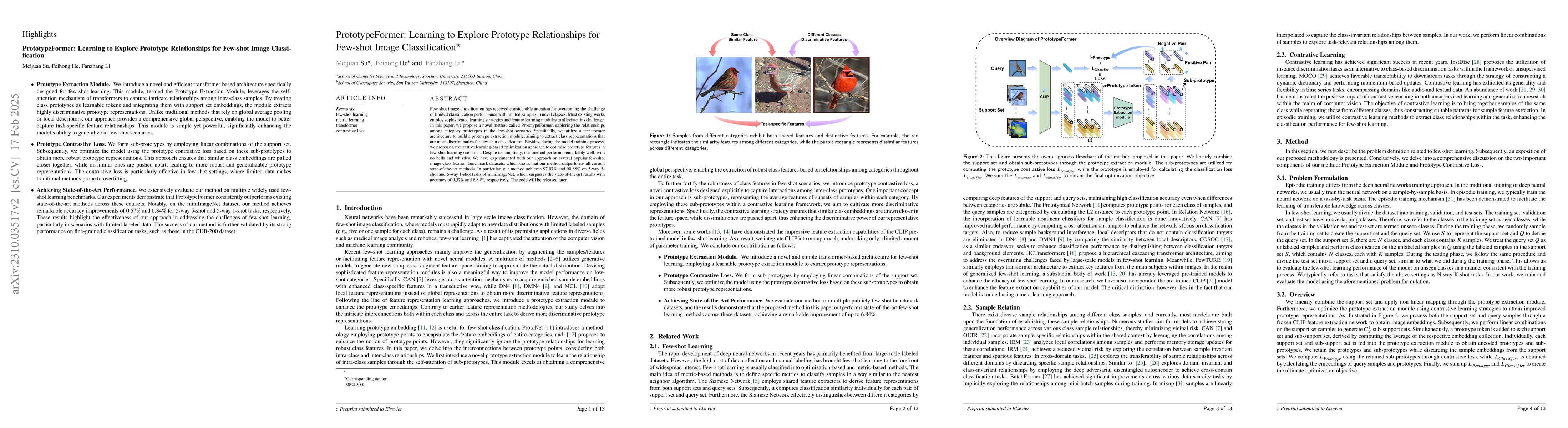 Thumbnail for PrototypeFormer: Learning to Explore Prototype Relationships for
  Few-shot Image Classification