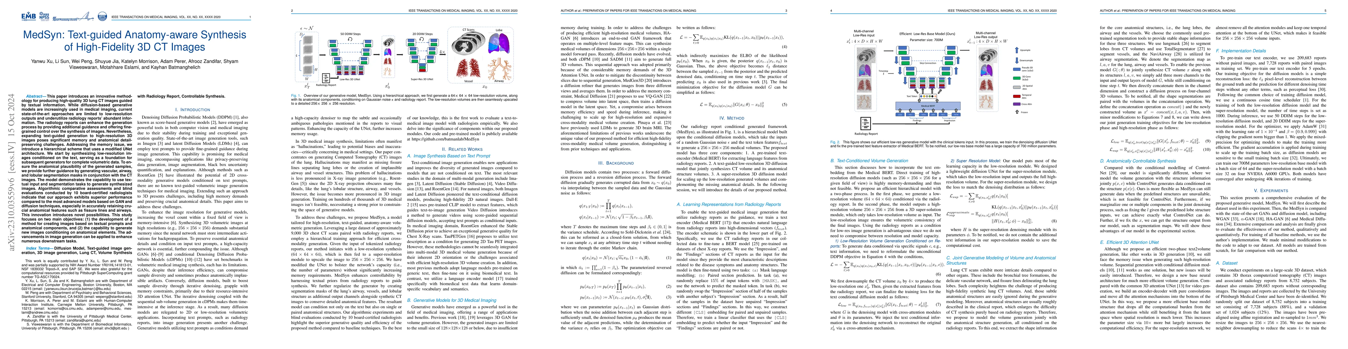Thumbnail for MedSyn: Text-guided Anatomy-aware Synthesis of High-Fidelity 3D CT
  Images