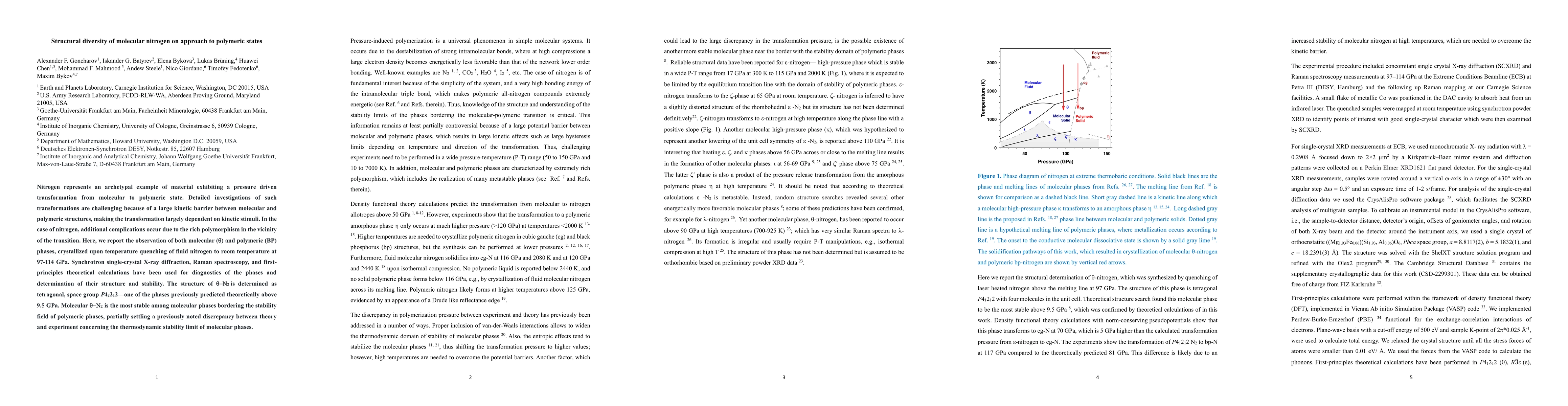 Thumbnail for Structural diversity of molecular nitrogen on approach to polymeric
  states