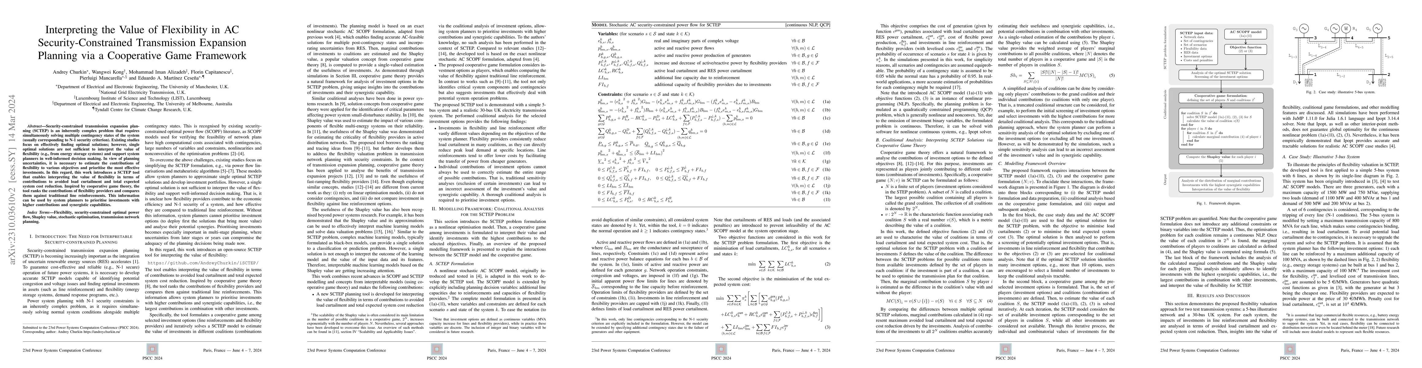 Thumbnail for Interpreting the Value of Flexibility in AC Security-Constrained
  Transmission Expansion Planning via a Cooperative Game Framework