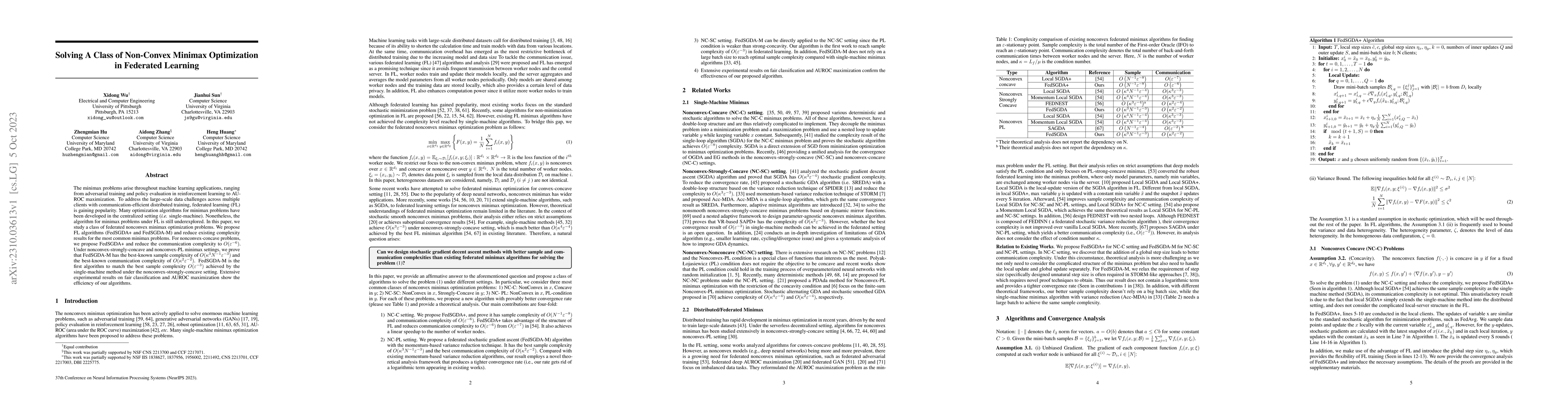 Thumbnail for Solving a Class of Non-Convex Minimax Optimization in Federated Learning