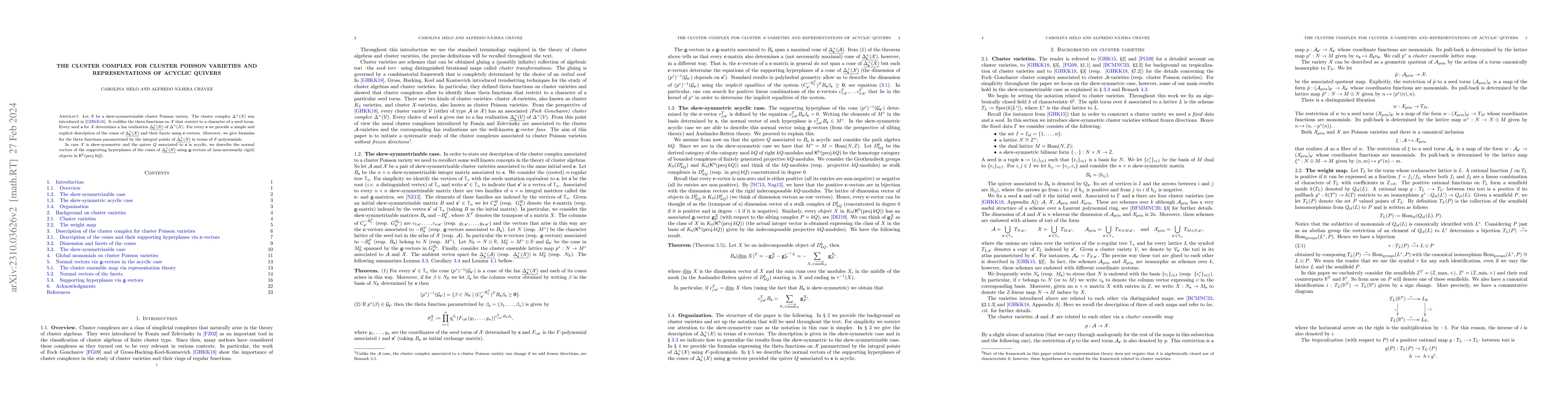 Thumbnail for The cluster complex for cluster Poisson varieties and representations of
  acyclic quivers