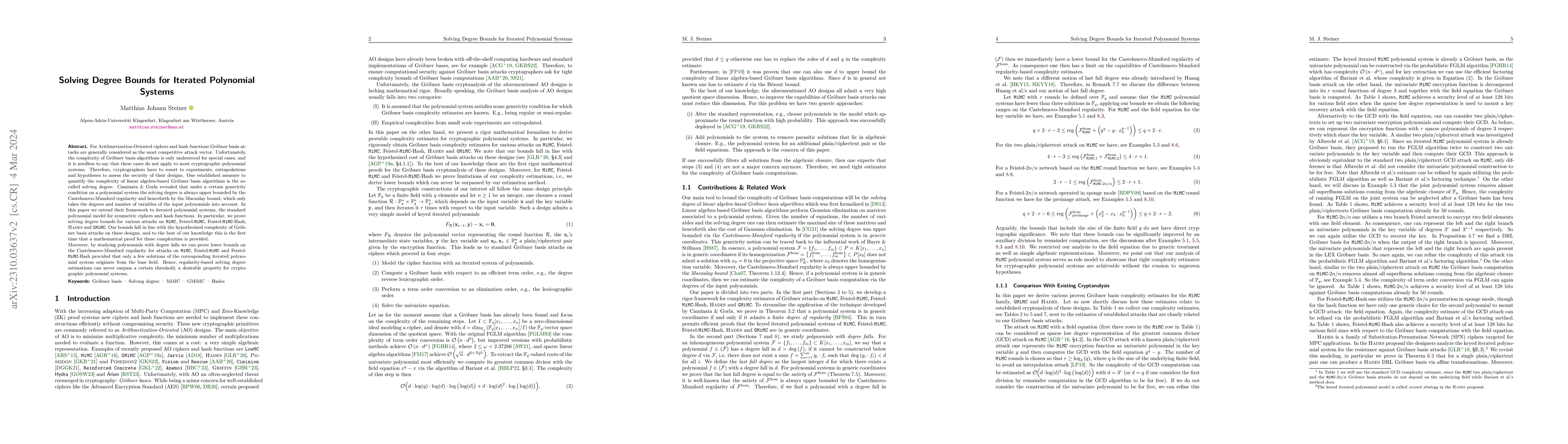 Thumbnail for Solving Degree Bounds For Iterated Polynomial Systems