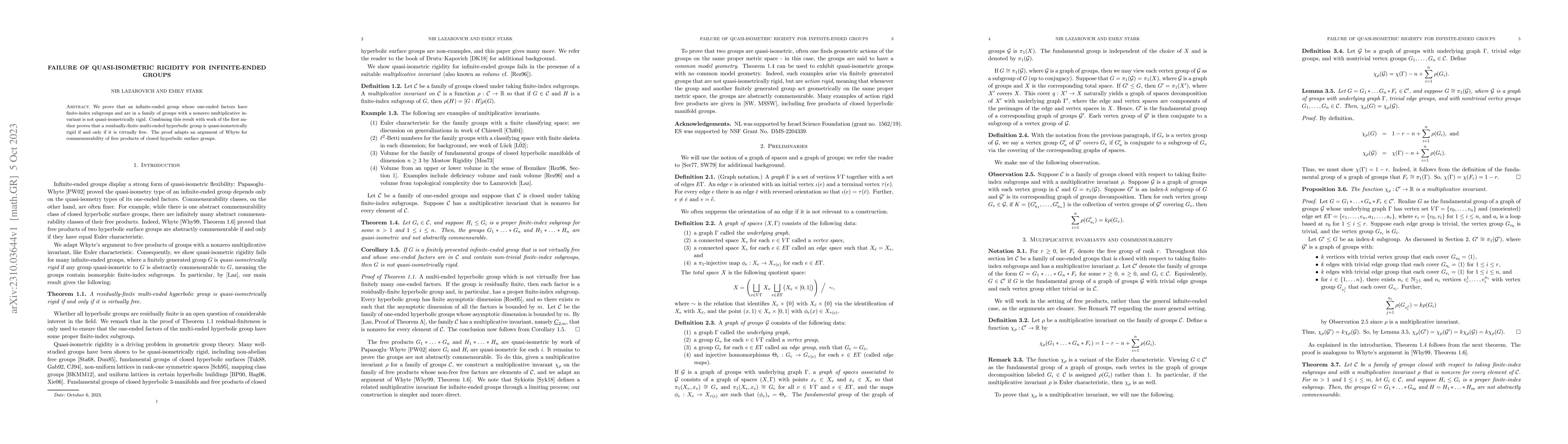 Thumbnail for Failure of quasi-isometric rigidity for infinite-ended groups