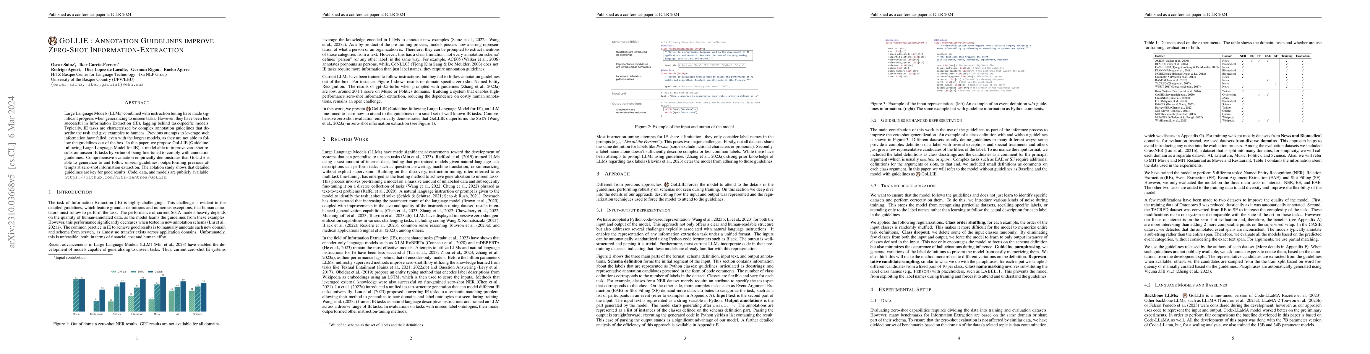Thumbnail for GoLLIE: Annotation Guidelines improve Zero-Shot Information-Extraction