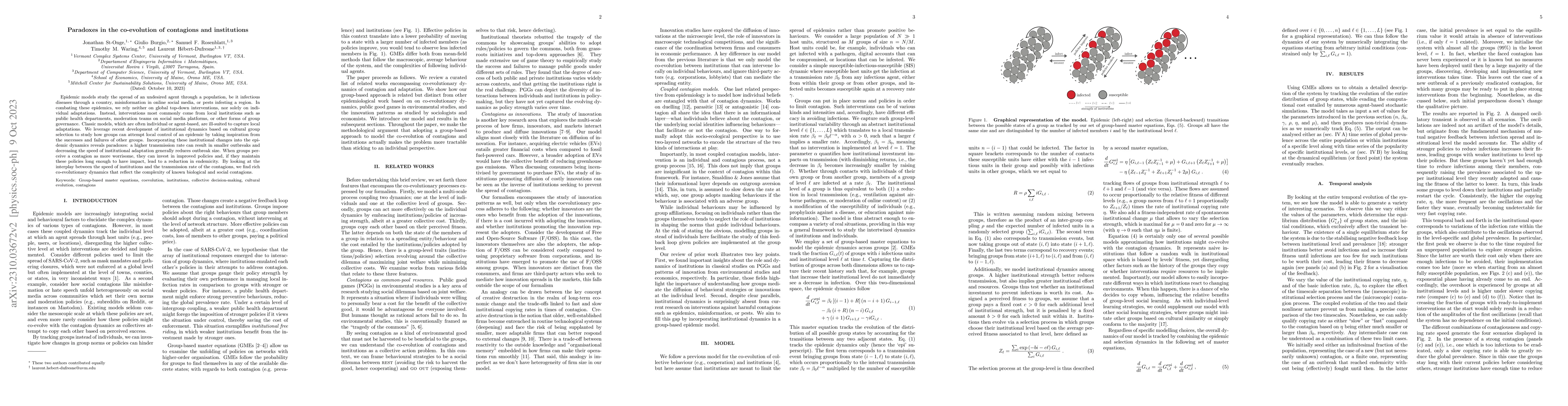 Thumbnail for Paradoxes in the co-evolution of contagions and institutions