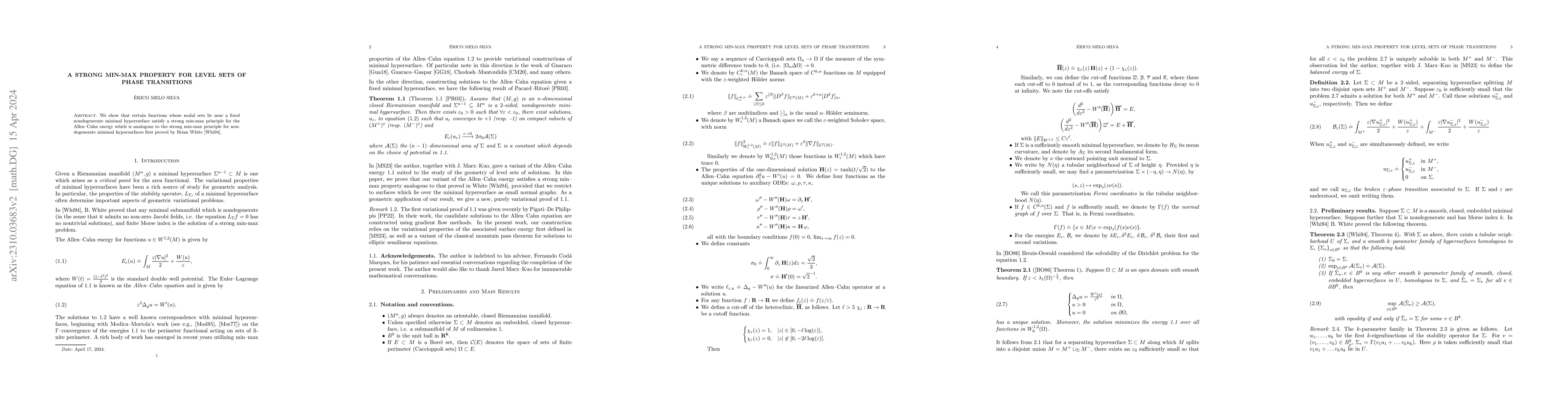 Thumbnail for A strong min-max property for level sets of Phase Transitions