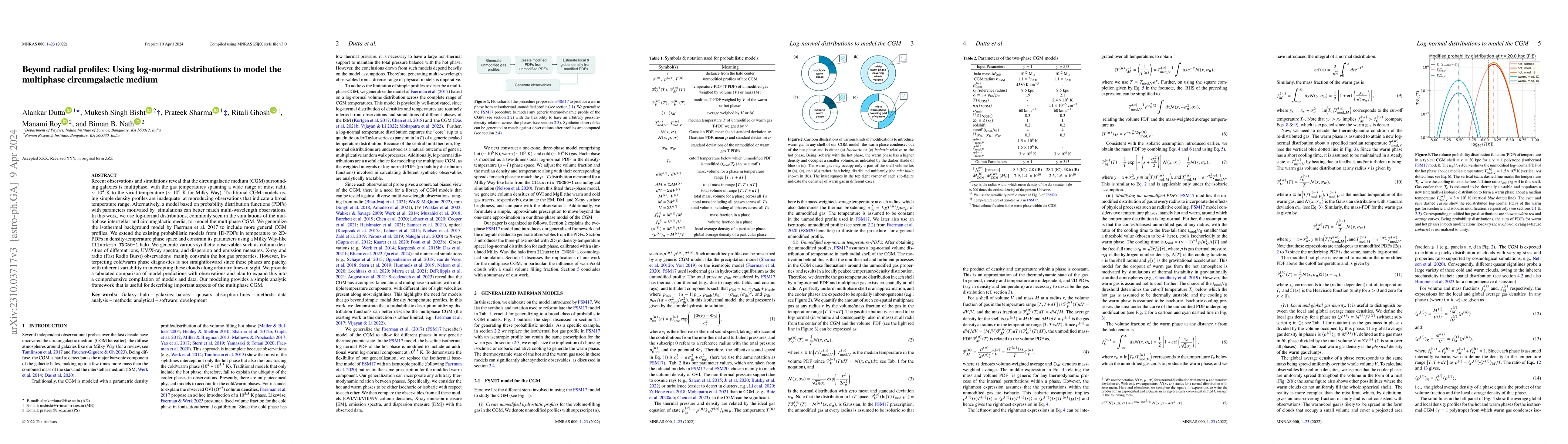 Thumbnail for Beyond radial profiles: Using log-normal distributions to model the
  multiphase circumgalactic medium