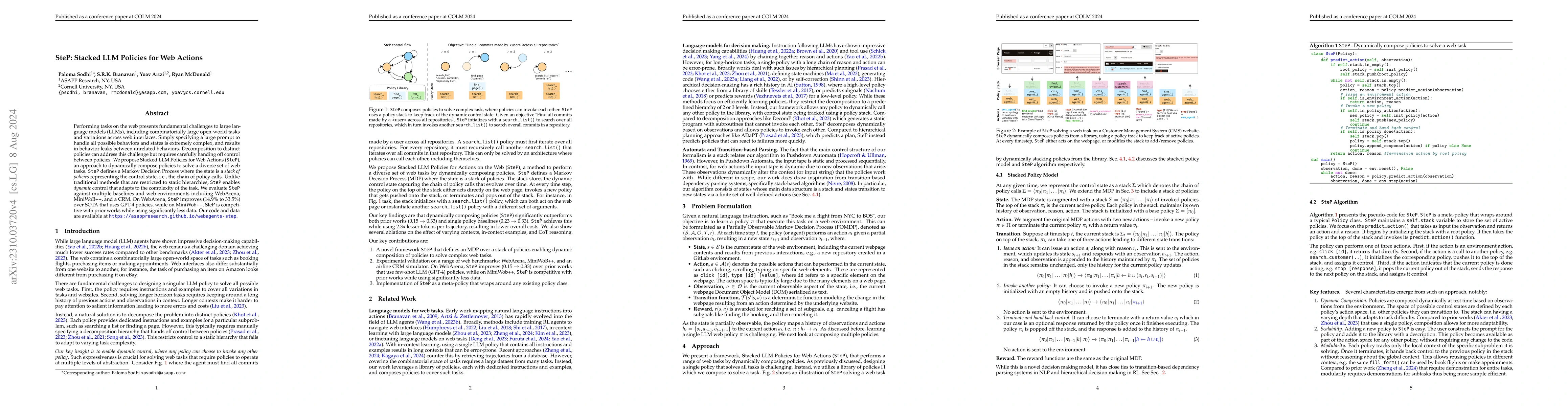 Thumbnail for SteP: Stacked LLM Policies for Web Actions