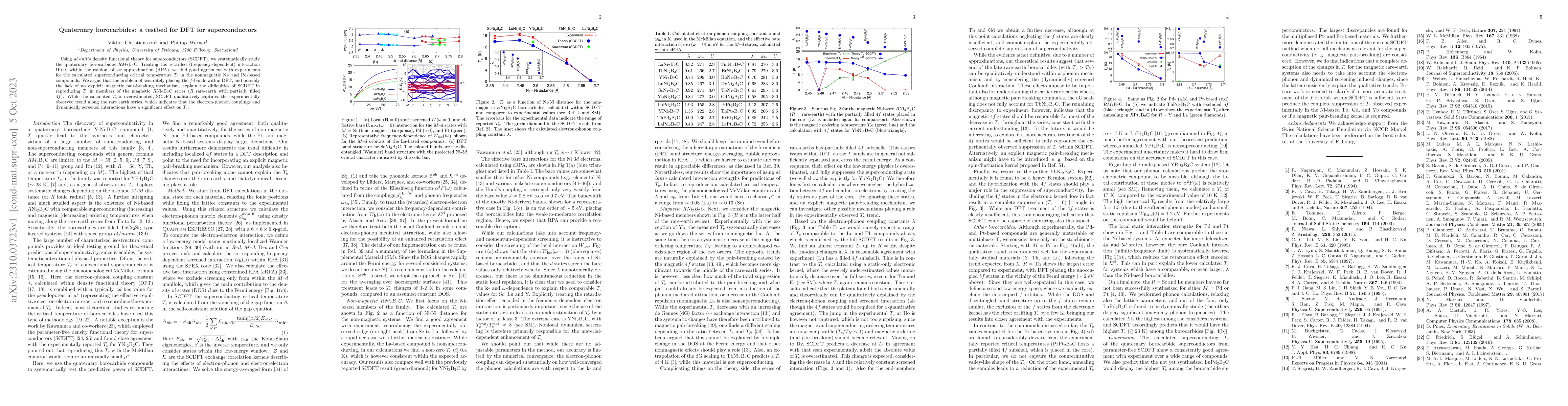 Thumbnail for Quaternary borocarbides: a testbed for DFT for superconductors