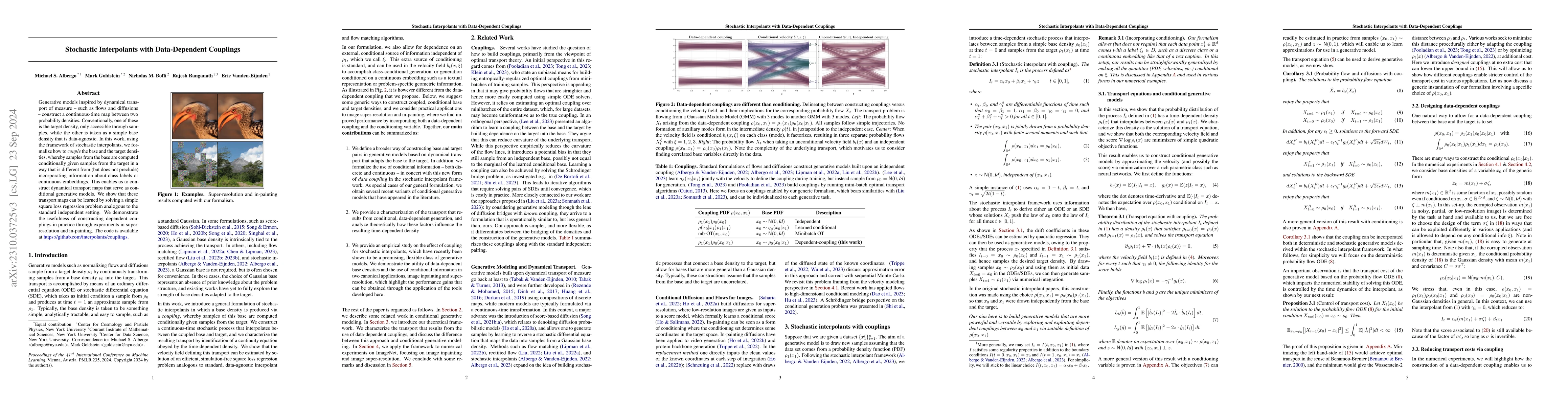 Thumbnail for Stochastic interpolants with data-dependent couplings