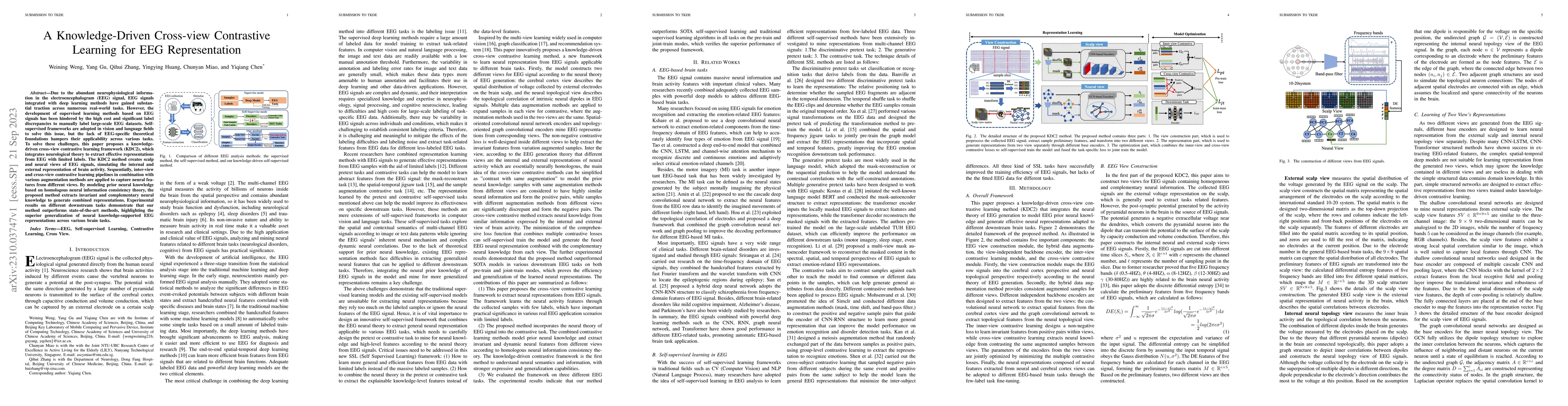 Thumbnail for A Knowledge-Driven Cross-view Contrastive Learning for EEG
  Representation