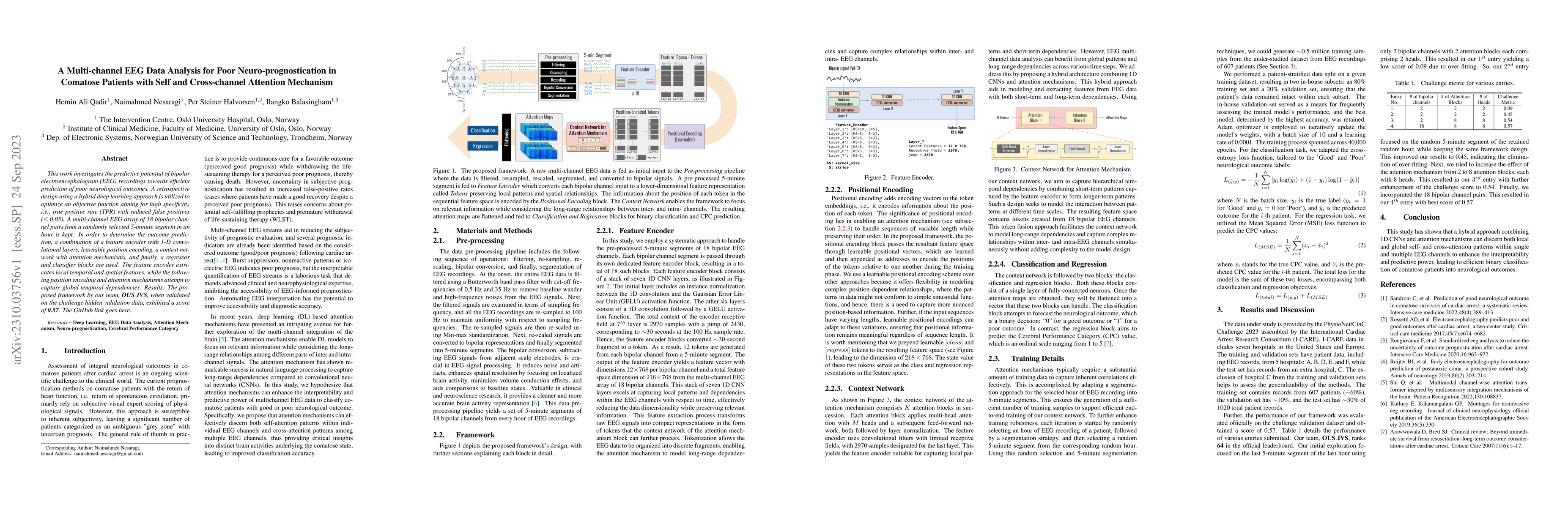 Thumbnail for A Multi-channel EEG Data Analysis for Poor Neuro-prognostication in
  Comatose Patients with Self and Cross-channel Attention Mechanism
