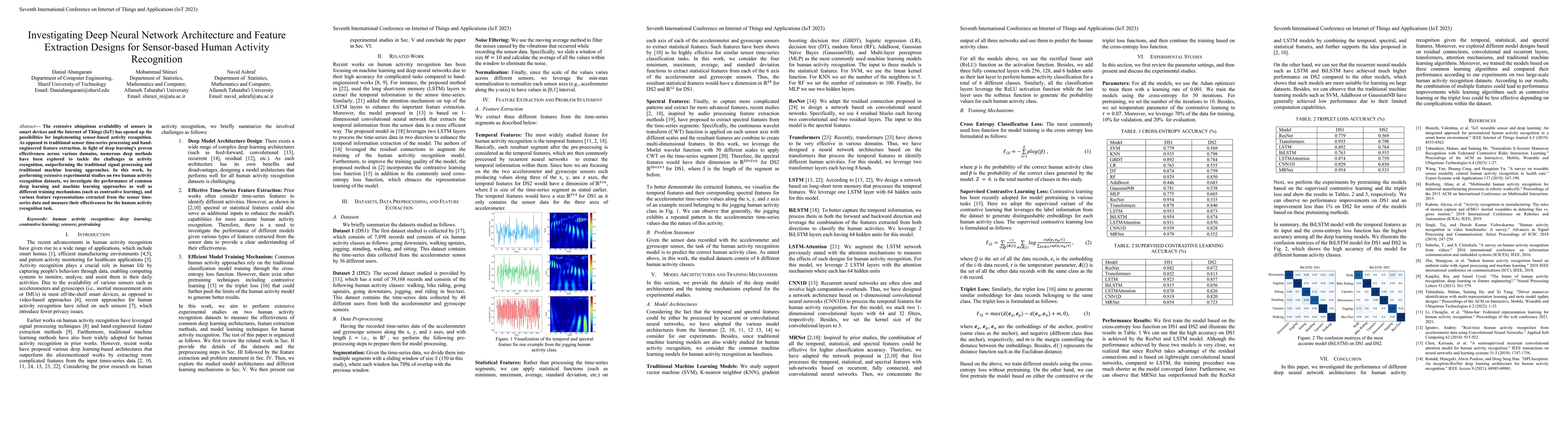Thumbnail for Investigating Deep Neural Network Architecture and Feature Extraction
  Designs for Sensor-based Human Activity Recognition