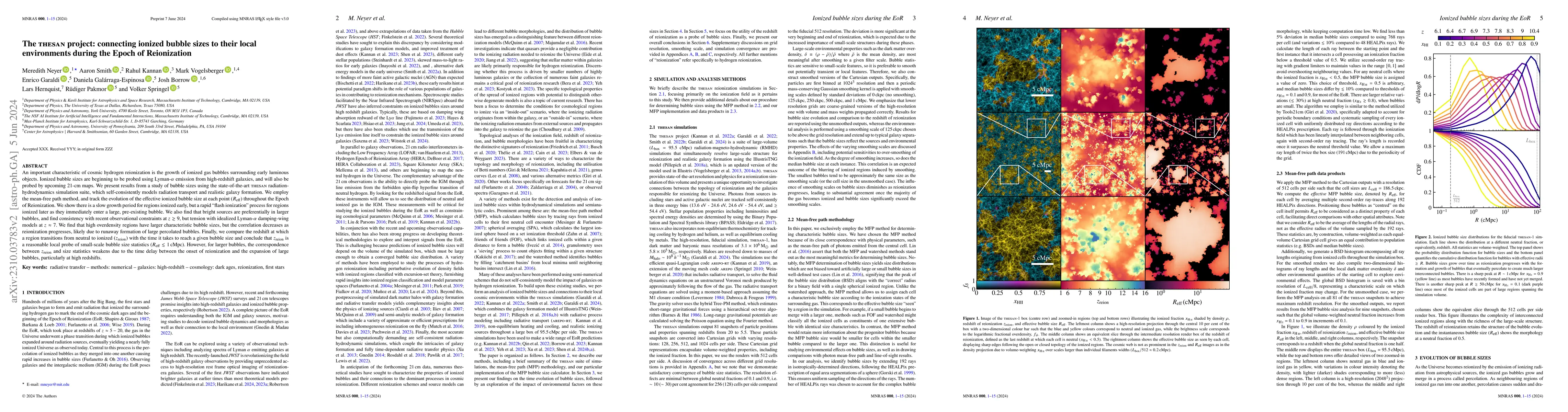 Thumbnail for The THESAN project: connecting ionized bubble sizes to their local
  environments during the Epoch of Reionization