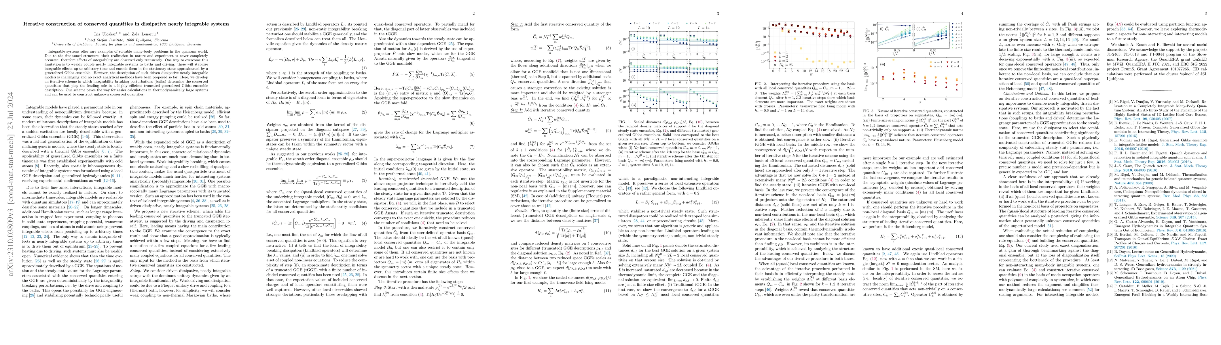 Thumbnail for Iterative construction of conserved quantities in dissipative nearly
  integrable systems