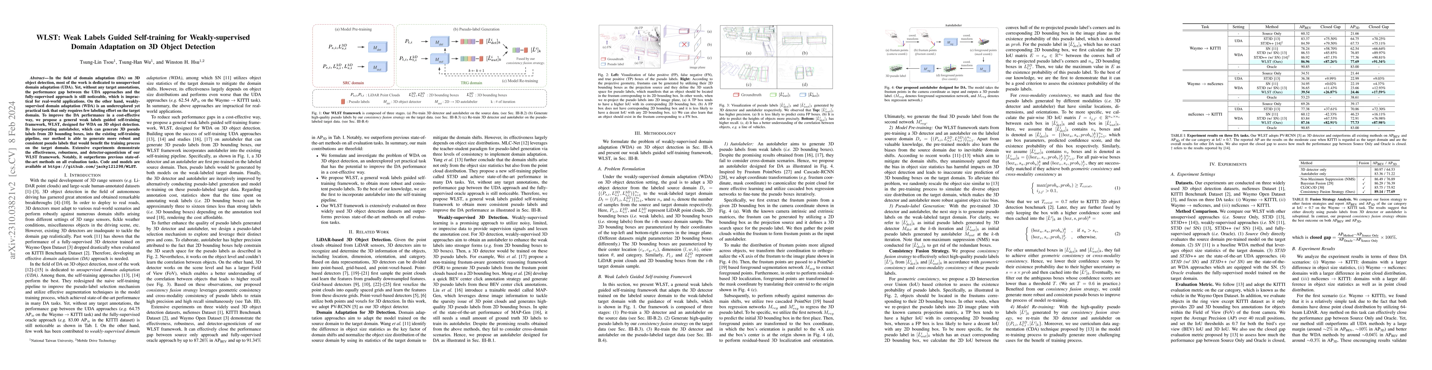 Thumbnail for WLST: Weak Labels Guided Self-training for Weakly-supervised Domain
  Adaptation on 3D Object Detection