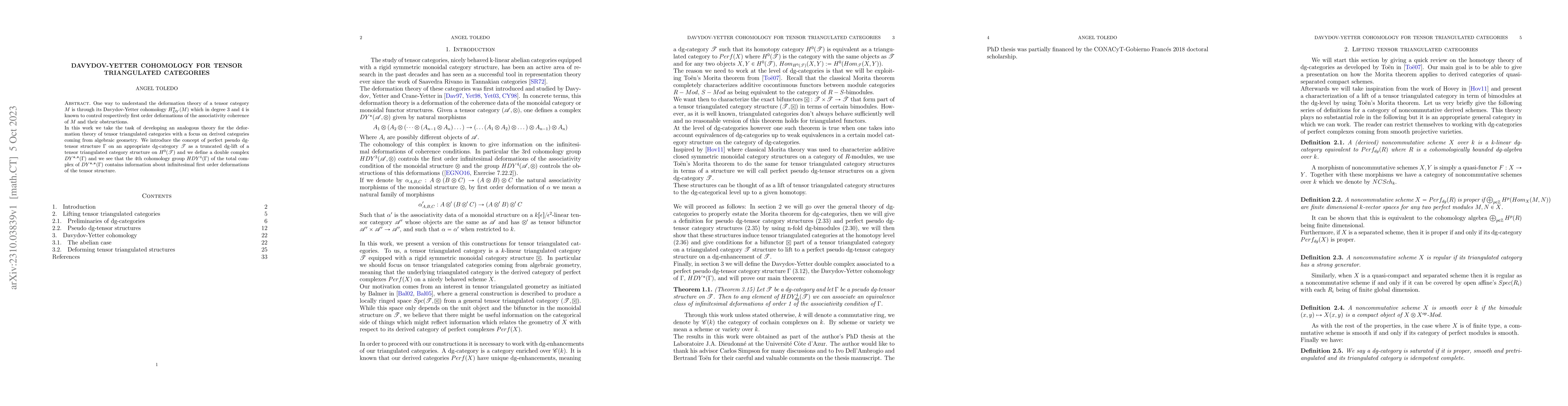 Thumbnail for Davydov-Yetter cohomology for Tensor Triangulated Categories