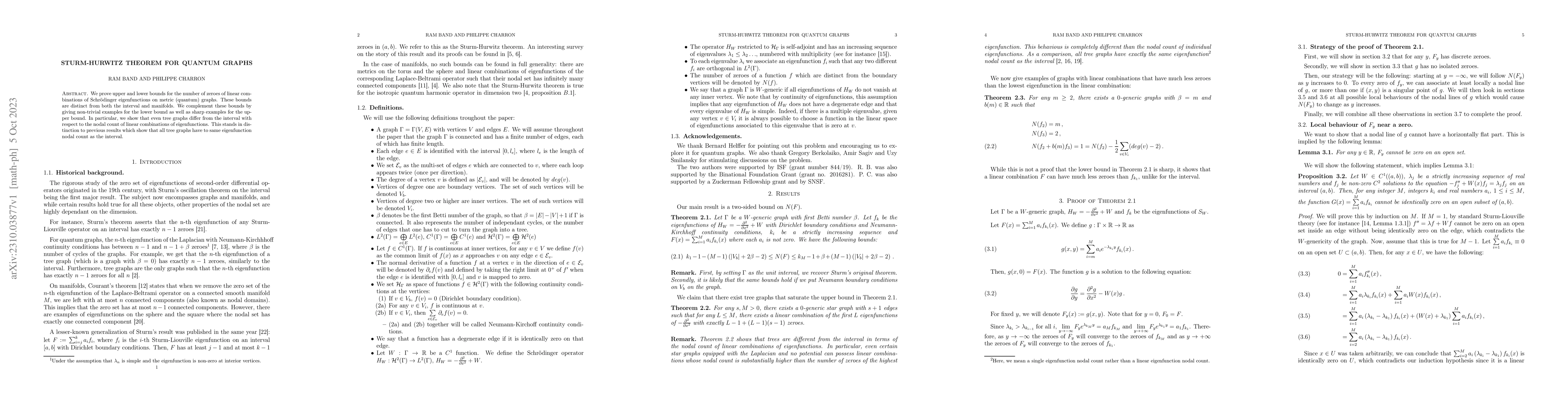 Thumbnail for Sturm-Hurwitz Theorem for quantum graphs