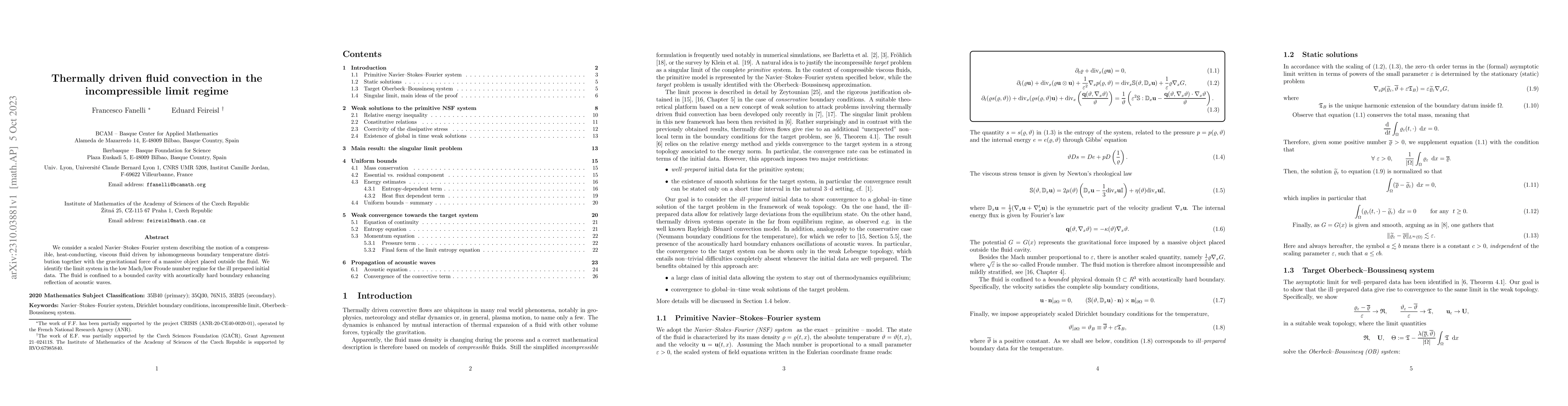 Thumbnail for Thermally driven fluid convection in the incompressible limit regime
