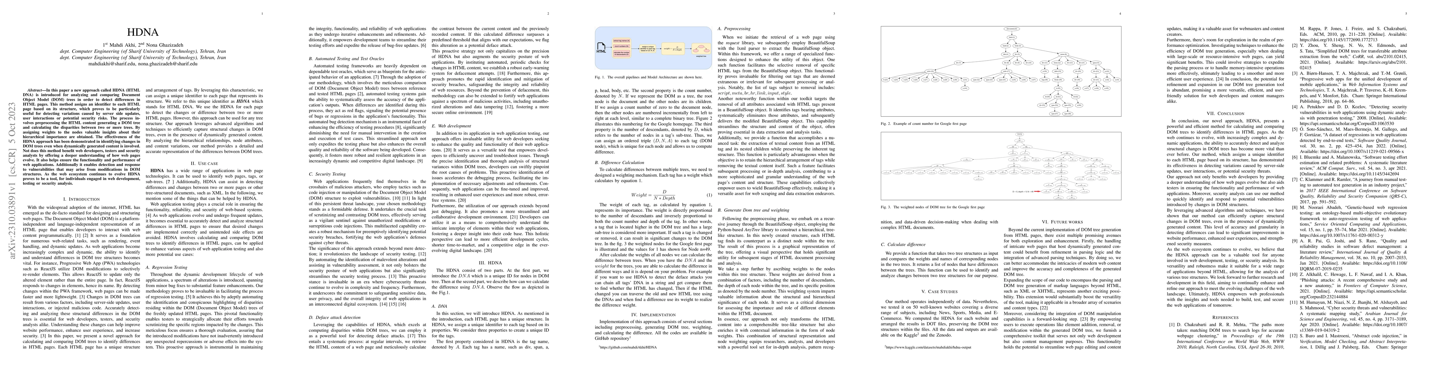 Thumbnail for HDNA: A graph-based change detection in HTML pages(Deface Attack
  Detection)